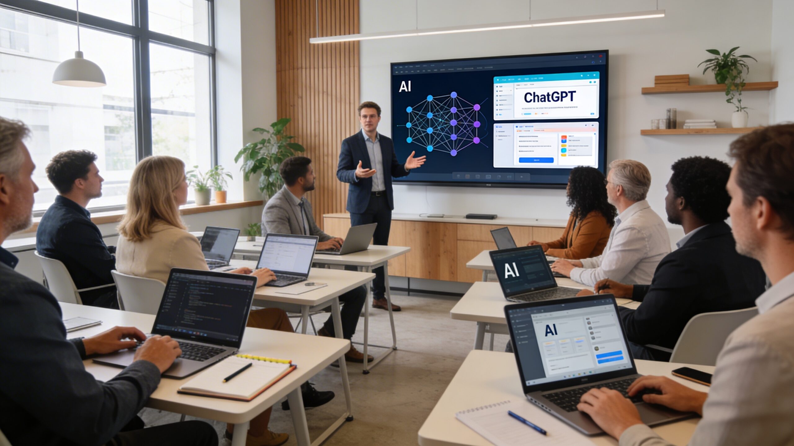 AI-kursus og workshops - bliv mere effektiv ved brug af kunstig intelligens